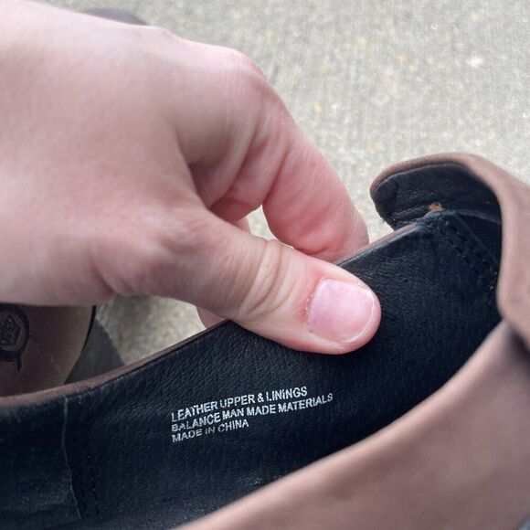 Born Harness Ankle Boots Womens Size 8 Brown Blocked Heel Slip On Suede Leather - Picture 9 of 10